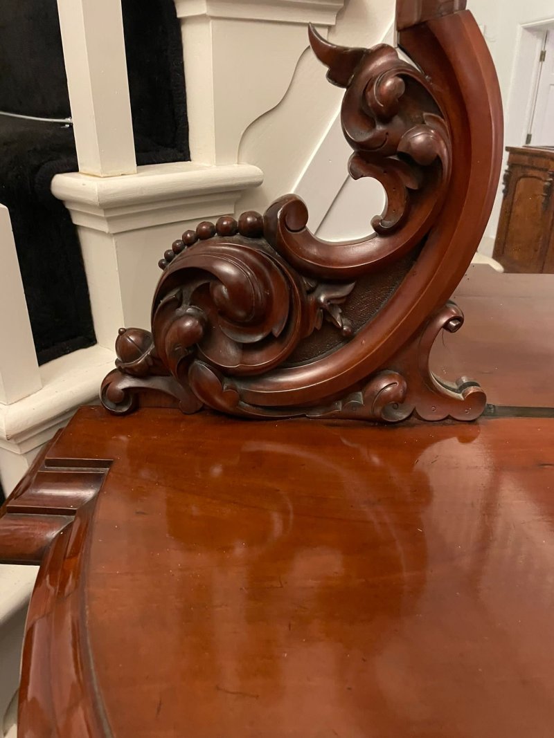 Outstanding Quality Antique Victorian Carved Mahogany Mirror Back Sideboard - Image 12